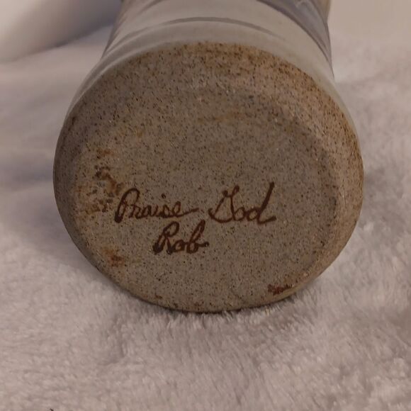 Art Pottery Mug Stein 7" Tall - Picture 4 of 6